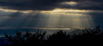 신비로운 서귀포 앞바다의 빛내림