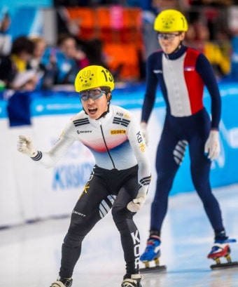 쇼트트랙 남자 500m 금메달 수확, 기쁨을 만끽하는 박지원