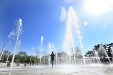 쾌청한 하늘 아래서