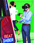 [포토] VR 리듬 게임 체험
