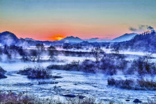 너울대는 물안개… ‘하얀 나비의 날갯짓’
