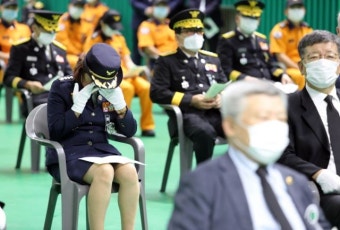 지리산 계곡서 순직… 고 김국환 소방관 영결식