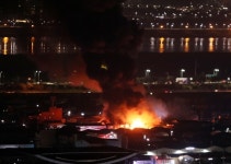 고양시 장항동 택배 영업소 불…대응 1단계 발령