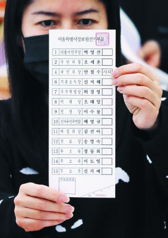 [포토] 서울시장 보궐선거 투표용지 공개