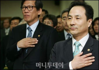 [사진]김명곤 문화관광부 신임장관 취임식