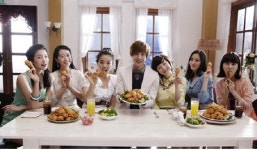 김현중, 핫썬치킨 CF촬영 현장 스케치