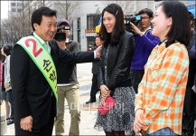 [사진]거리유세 나선 손학규 후보