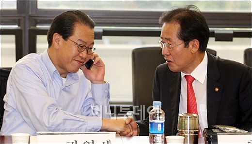 홍준표, 국민의힘 지도부와 대선 출마 포부 공식 선언 차례로 만나