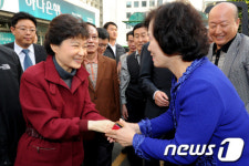 [사진]구로기계공구상가 방문한 박근혜 전 대표