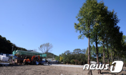 [사진]공사중인 서초구 내곡동 테니스장