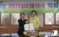 [사진] 전남 나주시 광주고용청과 일자리창출 협약