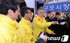 [사진]구포시장 방문한 문재인-문성근