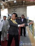 김학규 용인시장, 경전철 일일역장으로 변신