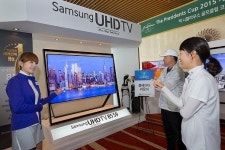 골프대회에 삼성전자 UHD TV가 왜?