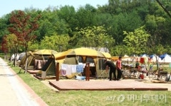 인천대공원 너나들이캠핑장 풀·반세트존 인기