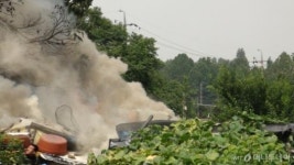 구룡마을 화재…가옥에도 불 옮겨 붙어(3보)