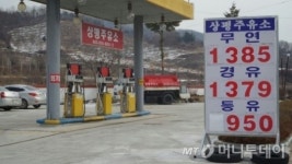 주유소 10곳 중 3.5곳 휘발유 ℓ당1600원 미만