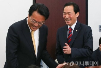 화기애애 첫 상견례…'정진석 협치', '우상호 원만' 강조