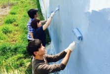 경북과학대 봉사동아리, 담장 벽화보수 활동
