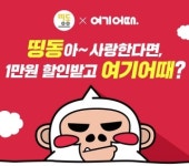 숙박 여기어때와 배달 띵동, 공동 할인 프로모션