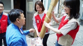 세븐일레븐, 무더위 속 쪽방촌 나눔 활동