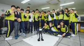광운초 학생, 광운대 로봇게임단 만나 로봇 체험