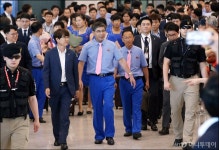 [사진]아시안 게임 훈련 위해 방남한 북측 선수단