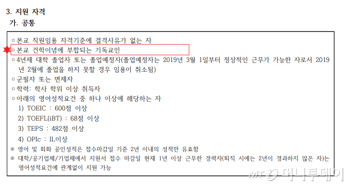 숭실대, 교직원 채용 시 기독교인 우선 논란 계속…인권위 변경 권고 불수용, 고용 차별 우려 계속