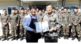 한국토종닭협회·다향, 군 격오지에 백색육 토종닭 식사 기부