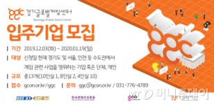 경기글로벌게임센터 13개 입주기업 모집