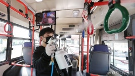 [사진]버스 방역 실시