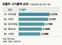 편의점 1위 GS리테일, 사상 첫 유통株 왕좌