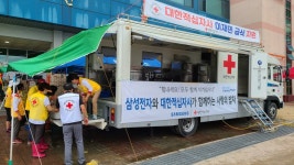 [르포]세탁차·밥차·가전 무료수리…삼성 더 필요한 것 없나요