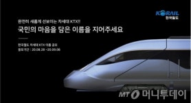 차세대 KTX의 이름을 지어주세요… 올해 말 도입 예정