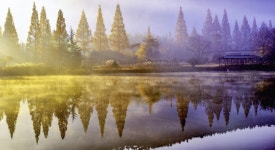 [사진]늦은 가을 전남 나주시 오봉제의 아침
