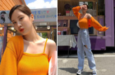 서현, 어깨 드러난 밀착 니트+찢청 패션…한 줌 허리 깜짝
