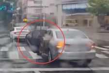 [영상]짐 때문에 뒷좌석 문 열고 달린 차…우리나라 맞나 경악