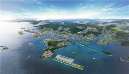 부산진해경자청 미래발전 제시 물류 트라이포트 조감도 공개