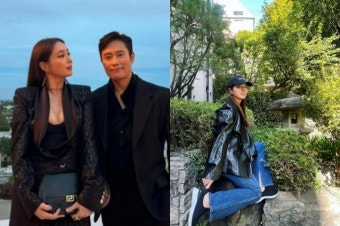 '이병헌' 이민정, 둘째 임신에도 패셔너블한 일상…