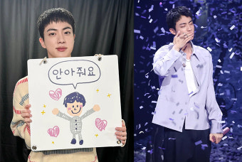 BTS 진에 '뽀뽀' 시도한 비매너 팬…