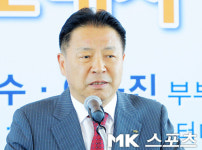 [mk포토] 아라마리나 홍보대사 위촉식 `인사말 전하는 K-water 김건호 사장`