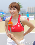 [mk포토] 세계여자 비치발리볼 `문슬기` `비치발리볼의 매력은...?`