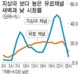새벽과 낮 TV시청률 유료채널＞지상파