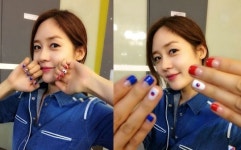 성유리 네일, 월드컵 응원 센스만점 네일아트 공개