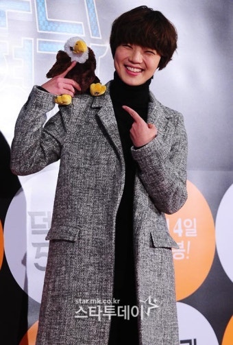 [포토] 안영미, 어깨 위 독수리 인형은 뭐에요?