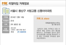 [리얼타임] 용산 신동아아파트 전용96㎡ 전세 3억8천만원
