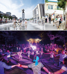 원, 투, 쓰리, 포! 어깨춤 ‘얼쑤~’…서울 역사의 장소에 벌어진 ‘게릴라춤판’