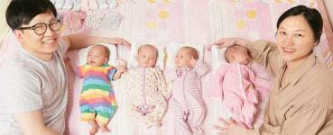 [포토] 네쌍둥이 출산의 축복
