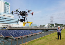 한국동서발전, 드론 활용 태양광 모듈 진단 시연회 개최