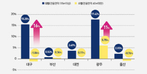 대구·광주서 중대형 아파트 귀한 몸